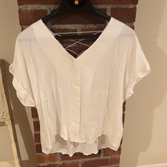Yi Shang white boutique Blouse size M short sleeve - Picture 8 of 8